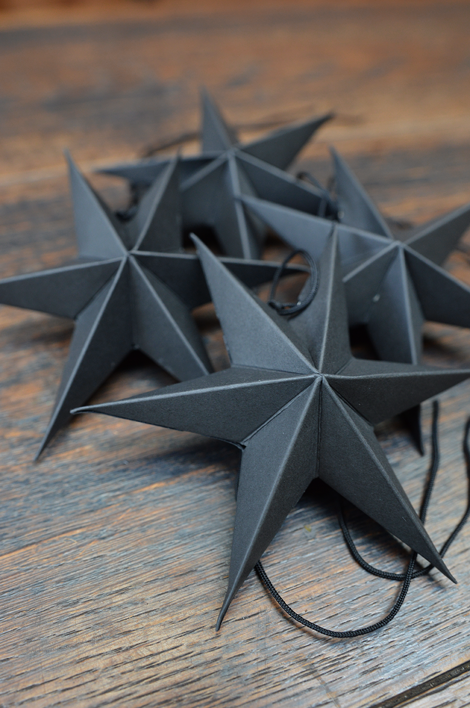 Black Mini Paper Stars