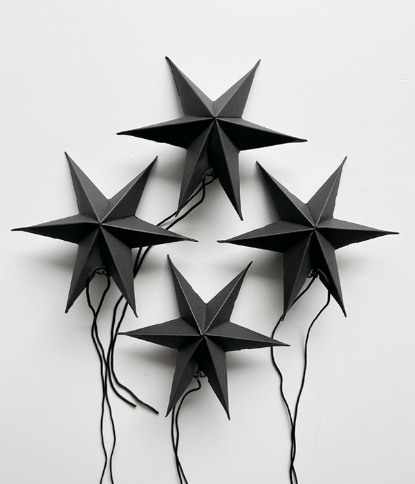 Black Mini Paper Stars
