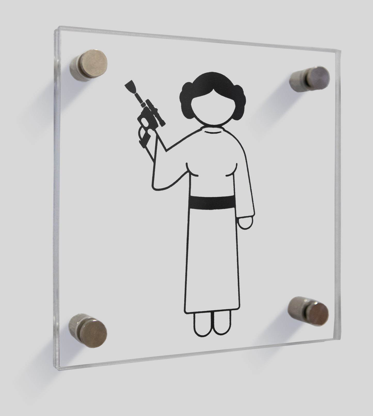 Galaktisches Toilettentürschild "Female"