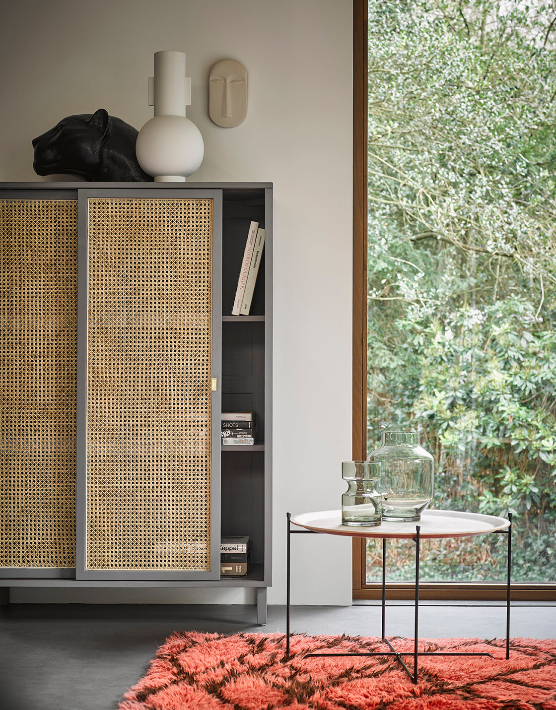 HK living grüne Glas Vase