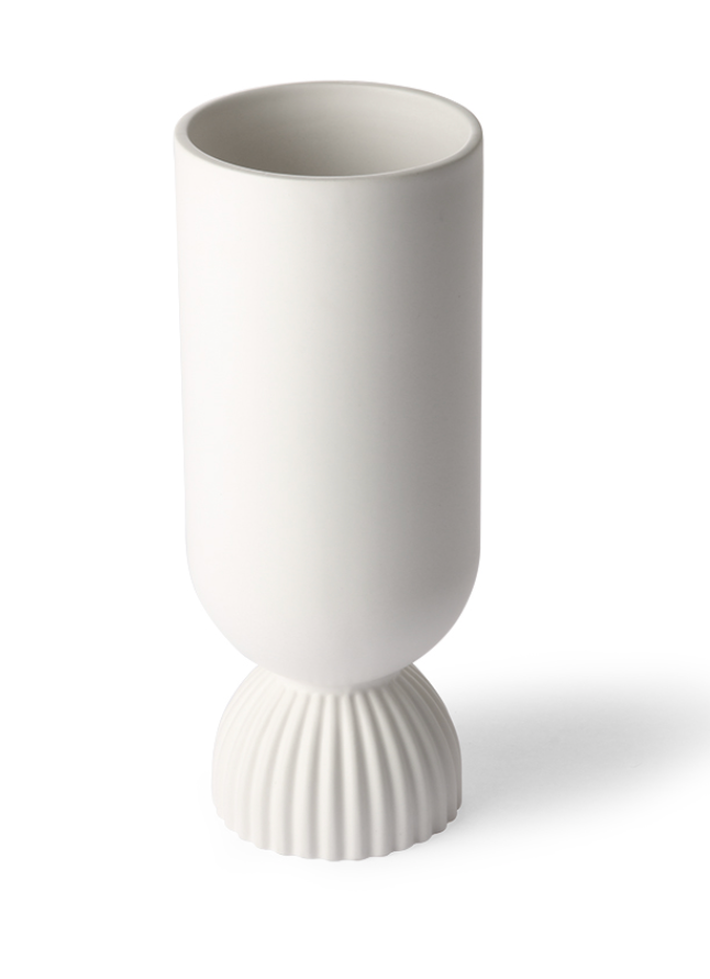 HK living KeramiK Blumenvase gerippt