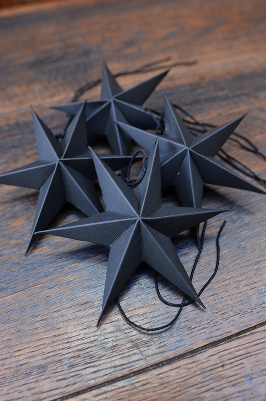 Black Mini Paper Stars