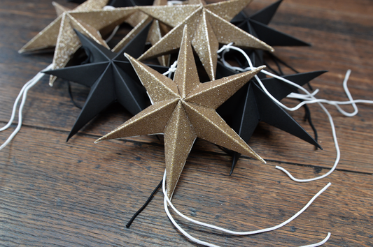 Black Mini Paper Stars